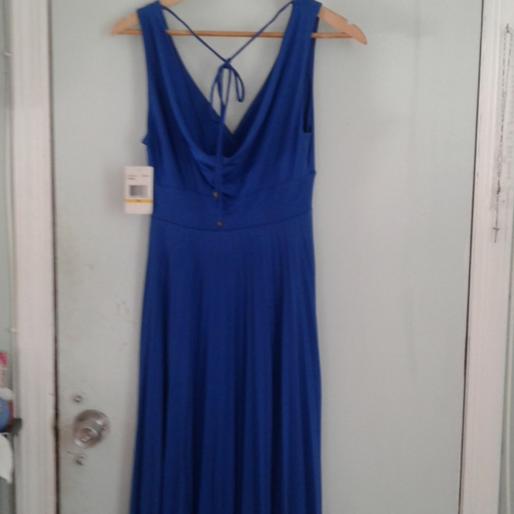 Blue pleated dress never worn with tag